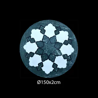 Circular Medallion Eight-Pointed Floral Motif