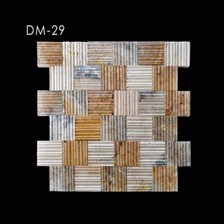 Ribbed Checkerboard Relief Mosaic