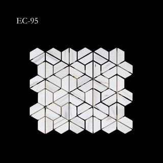 Hexagonal Cube Illusion Geometric Mosaic