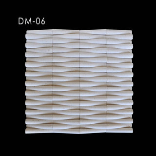 Off-White Horizontal Undulating Relief Mosaic