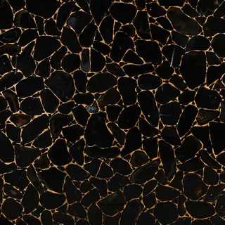 Agate Black Dim Gold Gemstone Slab