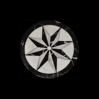 Circular Eight-Pointed Star Waterjet Medallion
