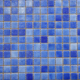 Gesprenkeltes blaues quadratisches Glasmosaik Gesprenkeltes blaues quadratisches Glasmosaik