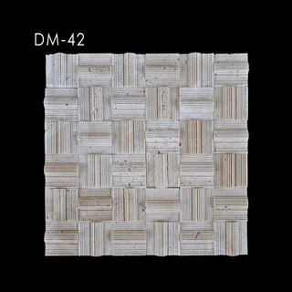 Altweiße geriffelte quadratische Flechtmuster-Relief-Mosaikfliese