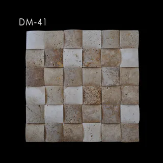 Mosaico Ajedrezado Convexo en Tonos Tierra