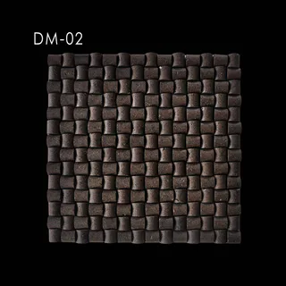 Mosaïque en Relief Tissé Marron Foncé Mosaïque en Relief Tissé Marron Foncé