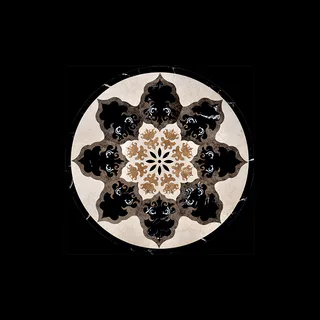 Médaillon Circulaire à Motif Floral à Huit Pétales