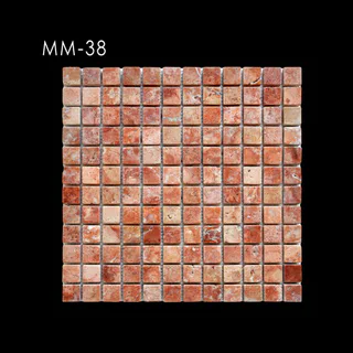 Mosaico de Retícula Cuadrada Picado en Tonos Rojos