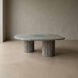 Mesa de Centro de Travertino Silver