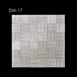 Mosaico con Relieve Estriado Ajedrezado Blanco Roto