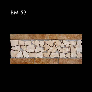 Mosaico Bordura con Incrustaciones Fragmentadas