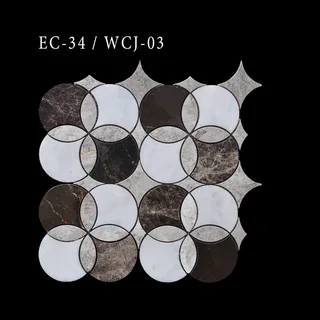 Exclusive Mosaic Collection Interlocking Circle and Star Pattern