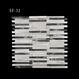Monochrome Contrast Linear Split Face Mosaic