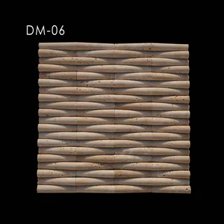 Mosaïque en Relief Cylindrique Horizontal Beige