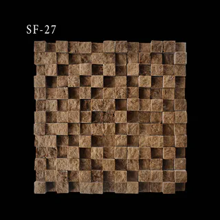 Brown Tonal Square Split Face Mosaic