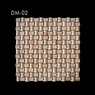 Convex Beige Grid Mosaic
