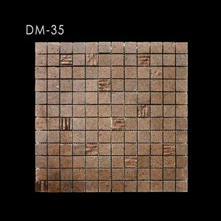 Brown Earth Tonal Grid Mosaic