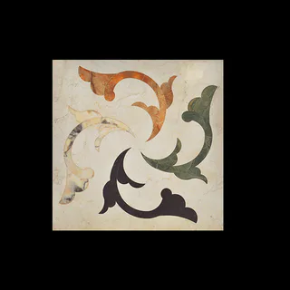 Diamant Jet d'Eau aux Volutes Feuillagées Quatre Couleurs