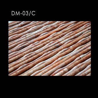 Dm-03/C Terracotta Linear Undulating Relief Mosaic