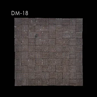Mosaico Ajedrezado Acanalado Marrón Oscuro