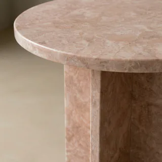 Mesa Auxiliar de Travertino Rojo thumbnail 2
