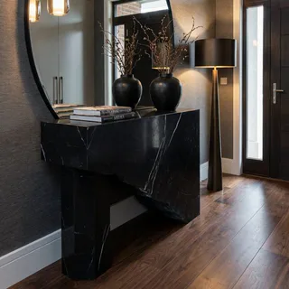 Nero Marquina Marble Console Table