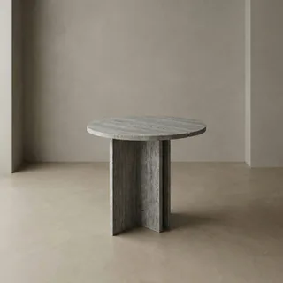 Grey Circular Top Intersecting Panel Coffee Table