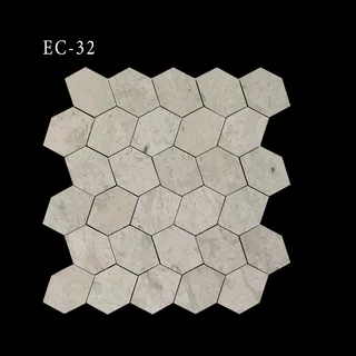 Exclusive Mosaic Collection Grey Hexagonal Pattern