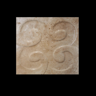 Square Four-Spiral Relief Panel