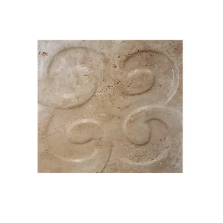 Square Four-Spiral Relief Panel