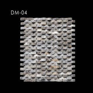 Grey Tonal Woven Relief Mosaic Grey Tonal Woven Relief Mosaic