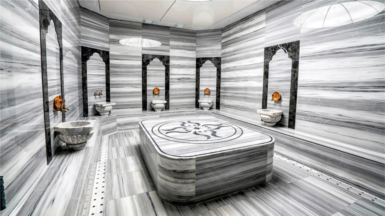 Baldosa de mármol a rayas Marmara