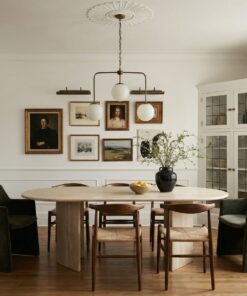 Light Traverten Yemek Masası