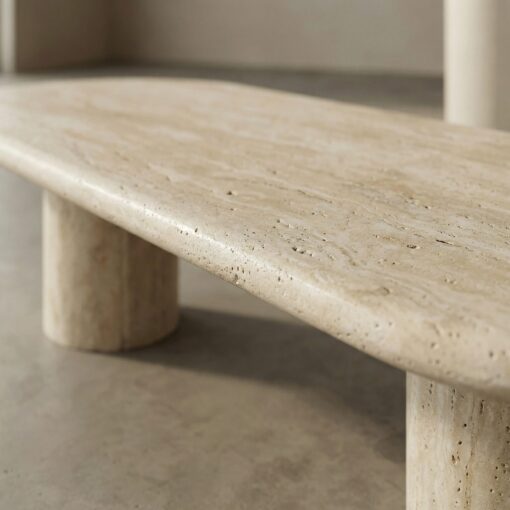 Couchtisch aus Classic Travertin<br> – Bild 2