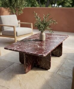 Table Basse en Marbre Elazığ Cherry<br>