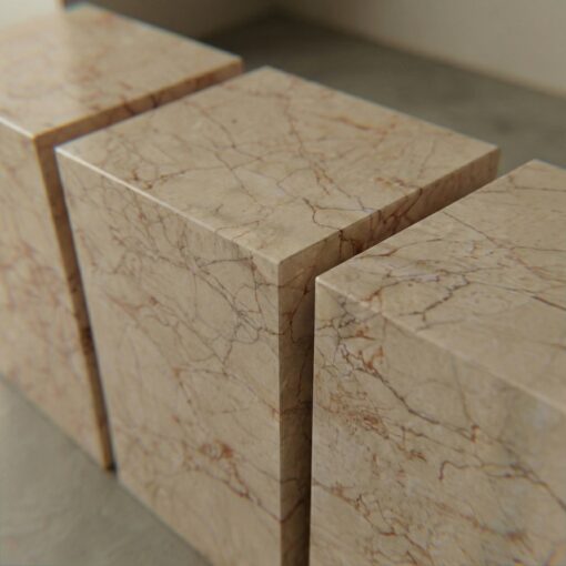 Mesa de Centro en Cubo de Mármol Rosalia - Imagen 2