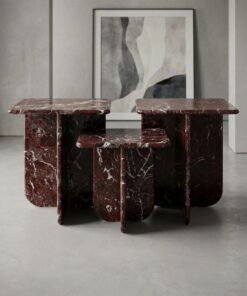 Mesa de Centro de Mármol Elazığ Cherry