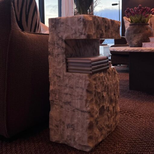 Mesa Auxiliar de Mármol Calacatta - Imagen 2