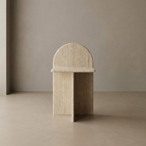 Table Basse d’Appoint en Travertin Classique<br> – Image 2