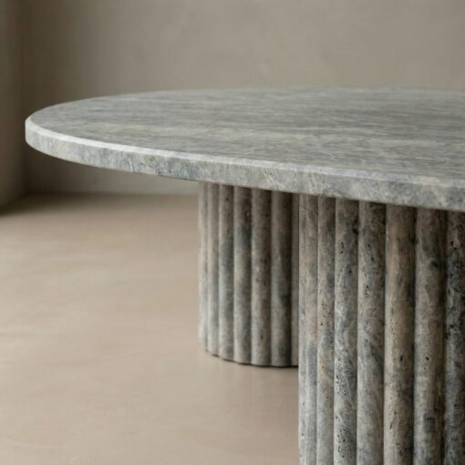 Mesa de Centro de Travertino Silver<br> - Imagen 2
