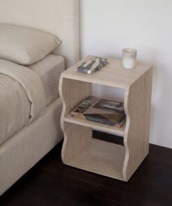 Mesita de Noche de Travertino Clásico