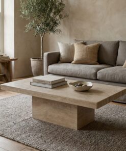 Classic Travertine Coffee Table