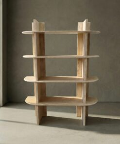 Bücherregal aus Classic Travertin Vein Cut