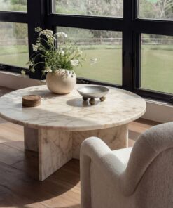 Afyon Sugar Marble Coffee Table