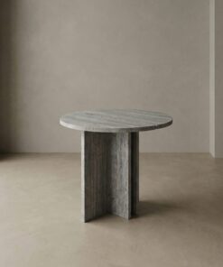 Table d’Appoint en Travertin Silver<br>