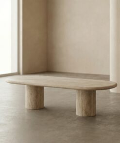 Couchtisch aus Classic Travertin<br>