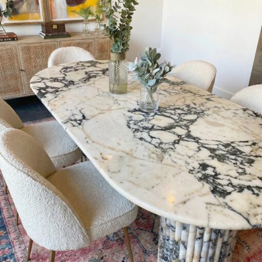 Calacatta Marble Dining Table - Image 2
