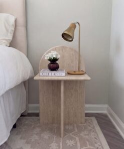 Table Basse d’Appoint en Travertin Classique<br>