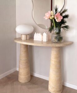Classic Travertine Console Table